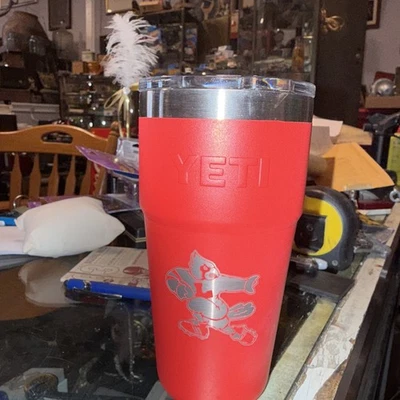 Red Louisville Cardinals Football Yeti Insulated Cup Tumbler 2025