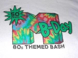 MTV Network 80er Motiv Geburtstag Bash weiß T-Shirt XXL - Bild 1 von 5