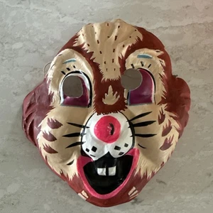 Máscara de Halloween de plástico de colección mascarada cara de animal espeluznante ardilla conejo - Imagen 1 de 10