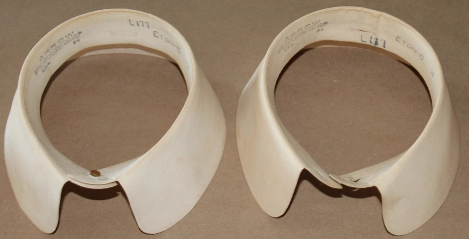 Винтажные эдвардианские съемные мужские ошейники бумажная ткань 14 стрел - Изображение 1 из 1