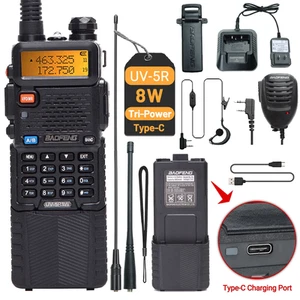 UV-5R 8W 3800mAh Talkie-Walkie Largo Alcance VHF UHF - Tipo-C, Radio... - Photo 1/18