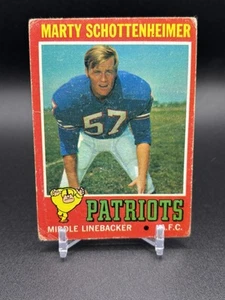 1971 Topps Football 3 Marty Schottenheimer, Boston Patriots, Rookie, VG, Vintage - Picture 1 of 2