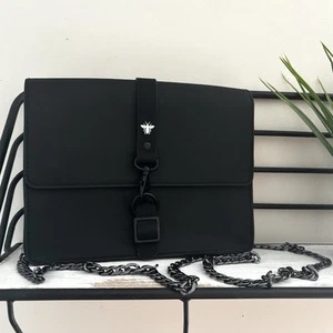 Dior bee black crossbody chain strap beauty pouch bag cosmetic clutch purse - Picture 1 of 16