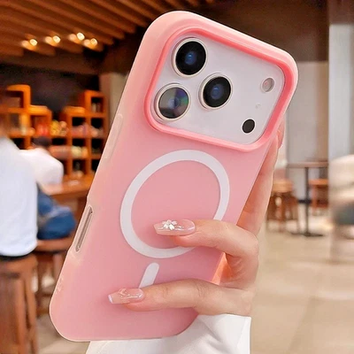 luxury 2in1 magsafe case - liquid silicone magnetic shockproof bumper for iphone - Image 1 of 4