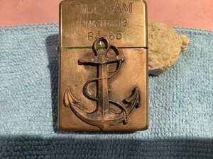 Vietnam War Zippo Lighter With Verse And Badges. NHA TRANG 64-65 - Picture 1 of 3