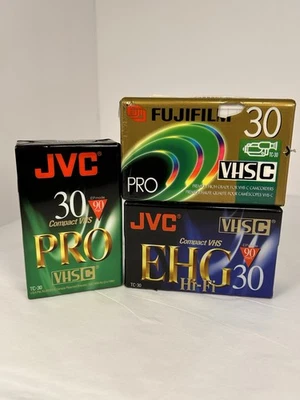 VHSC 密封胶带 批量,共 3 张,2-JVC 和 1 张富士胶片 — 第 1/2 张图片
