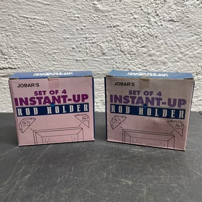 2 Sets Of 4 Instant-Up JOBAR'S Curtain Rod Holder Door Window JT1851 NEW - Image 1 of 4