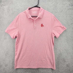 Camicia Vineyard Vines uomo grande rosa Boston Red Sox MLB Edgartown polo elasticizzata - Foto 1 di 10