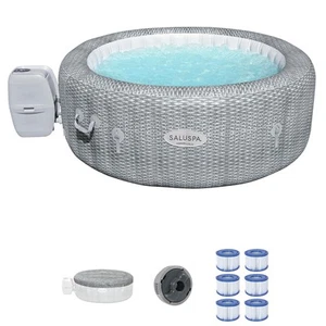 Bestway SaluSpa AirJet Honolulu Hot Tub & 12 Coleman SaluSpa Type VI Cartridges - Picture 1 of 11
