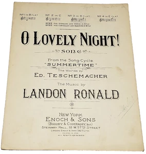 O schöne Nacht Noten Landon Ronald Ed Teschemacher - Bild 1 von 1