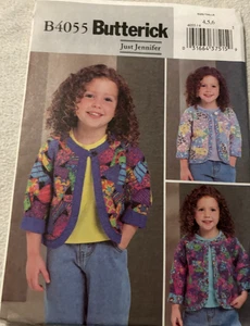 Butterick B4055 Girl's Jacket Sewing Pattern Uncut Size 4 5 6 - Picture 1 of 1