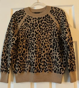 J Crew Women’s Leopard Print Boyfriend Sweater Size S - Picture 1 of 9