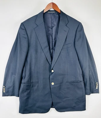 Ermenegildo Zegna Hombres Traje Blazer Chaqueta Talla US L/42 EU 52 Lana Académica Negra Foto 1 de 4