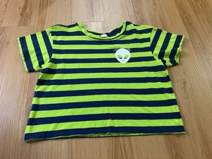 Darling Blue Tops | Alien Cropped Tee | Farbe: Blau/Grün | Größe: L - Bild 1 von 8