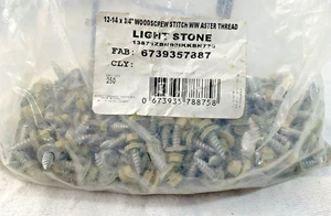 Pole Barn Screws AB 3/4" # 12-14 250 pc. Light Stone Color W/W Aster Thread - Picture 1 of 2