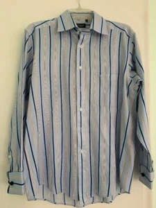 Paul Smith Men's Dress Shirt Light blue Stripe French Cuff Size 16.5 - Picture 1 of 5