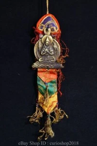 11.6 " Old Tibet Buddhism Copper Je Tsongkhapa Master Buddha Amulet Pendant - Picture 1 of 9