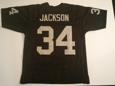 UNSIGNED CUSTOM Sewn Stitched Bo Jackson Black Jersey - M, L, XL, 2XL, 3XL Cover