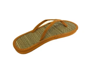 Ladies Womens Girls Bamboo Beach Flip Flops Casual Summer Slippers Sandals Shoes - Picture 1 of 3