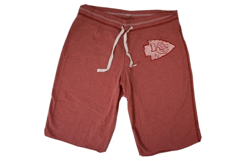 Reebok Womens NFL Kansas City Chiefs Long Heathered Red Shorts NWT S Cover