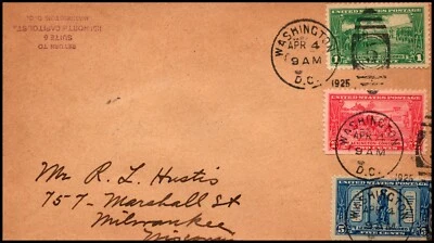 Scott 617 - 619 5 Cents Lexington Concord FDC Typed Address SCV $150.00 - Image 1 of 2