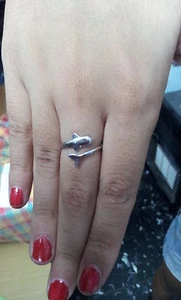 Anillo Delfín Plata 925 Regulable Se Adapta Fácil A Todas Las Medidas - Picture 1 of 1
