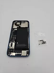 100% Original Apple Scocca Completa Apple IPhone 13 GRADO A BLU +BATTERIA - Foto 1 di 8