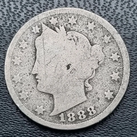 1888 Liberty Head Nickel 5c Circulated #41481 Cover