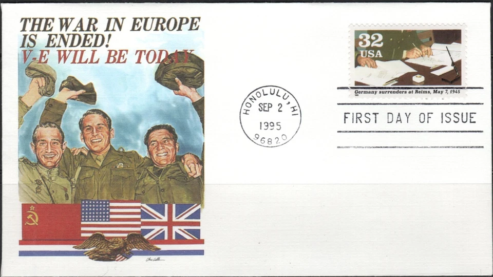 US Scott #2981f "World War II, Victory at Last" Fleetwood FDC - Image 1 of 1