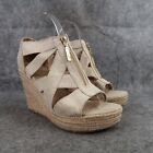 A New Day Shoes Womens 6.5 Sandals Wedge Platform Espadrille Front Zip Fashion