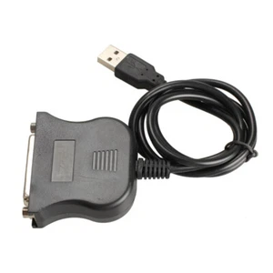 New USB 1.1 to DB25 Female Port Print Converter Cable LPT Black FR - Bild 1 von 6