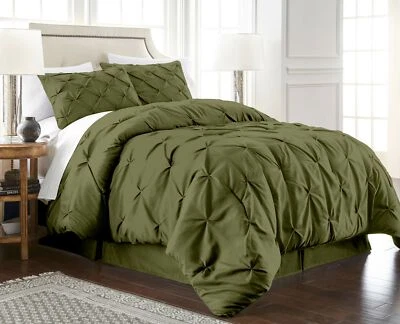 Juego de cama plisado pellizco colección Chezmoi juego de edredón pintuck súper suave Foto 1 de 4