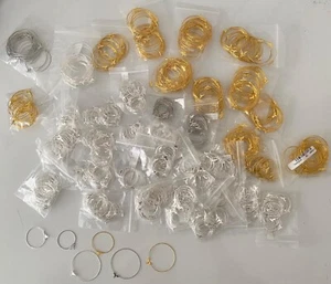 Bundle 1000+ pcs silver gold platinum plated circle earring hooks findings - Picture 1 of 10