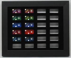 24 PAIA DADI CASINÒ 3/4" (NON INCLUSI) PARETE ESPOSITORE CORNICE 10" x 8" - Foto 1 di 4