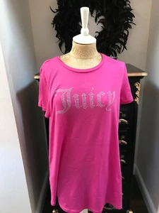 NEW JUICY COUTURE PINK NIGHT DRESS WITH DIAMANTE GLITZY LOGO SIZE MEDIUM- LARGE - Picture 1 of 4