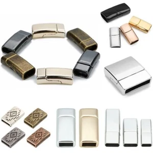 Magnetic Clasps Bracelets Connector End Clasp Flat Leather Cord Buckle 1-10Pcs - Picture 1 of 31