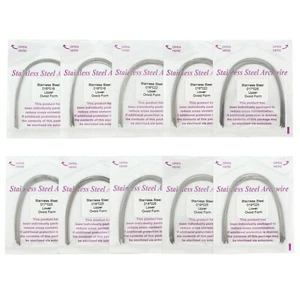 Alambre de arco de ortodoncia dental de acero inoxidable ovoide rectangular superior inferior - Imagen 1 de 22