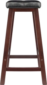 Mona Stool, 24", Antique Walnut - Picture 1 of 12
