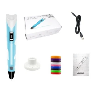 3D Pen for Kids,USB 3D Printing Pen Kit with 9 Colors of PLA Filament Refills - Picture 1 of 6