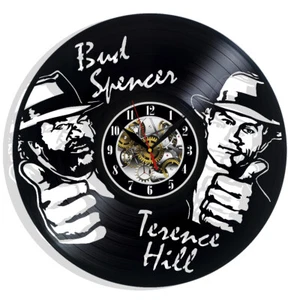 Bud Spencer Terence Hill vinilo reloj de pared regalo cumpleaños casa de vacaciones decoración de habitación - Imagen 1 de 5