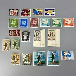 Vintage Europa CEPT Stamps Various Countries Lot of 21 - Picture 1 of 11