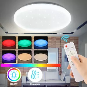 RGB LED Deckenleuchte Sternenhimmel Deckenlampe Dimmbar mit Fernbedienung OYAJIA - Bild 1 von 12