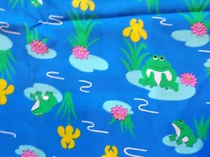 Stoff - Frösche auf Lilien Pads 19" x 19" - Bild 1 von 2