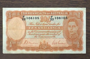 AUSTRALIA 1939 10 SHILLINGS SHEEHAN/MCFARLANE RHC1017 - Picture 1 of 2