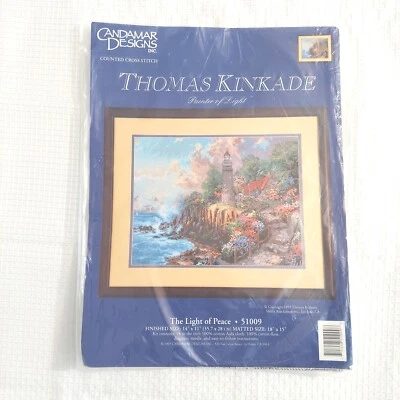 Thomas Kinkade Cross Stitch The Light Of Peace 14 Count 1997 Painter Of Light - Image 1 of 4