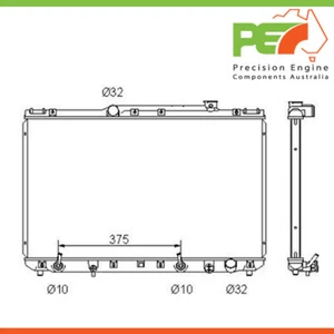 Totalmente nuevo * PROTEX * Radiador para Toyota Camry SDV10 2,2 litros pieza # RADT032 - Imagen 1 de 4