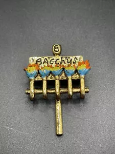 BACCHUS Flame Pin New Orleans Mardi Gras Krewe Favor, Repaired For Display Only - Picture 1 of 5