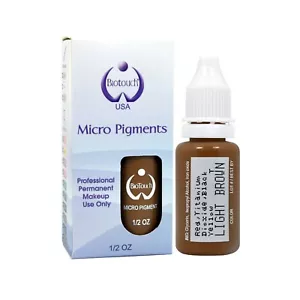 Maquillaje permanente BioTouch MARRÓN CLARO tinta cosmética micropigmento color 15 ml - Imagen 1 de 7