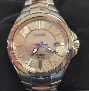 Seiko SNE565 Coutura Silver Dial Stainless Steel Men's Watch NEW! - Picture 1 of 8