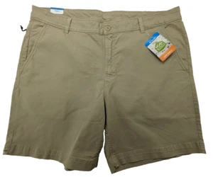 Columbia Shorts Mens 40W 8" Beige Pacific Ridge Hiking Canvas UPF $65 - Picture 1 of 14